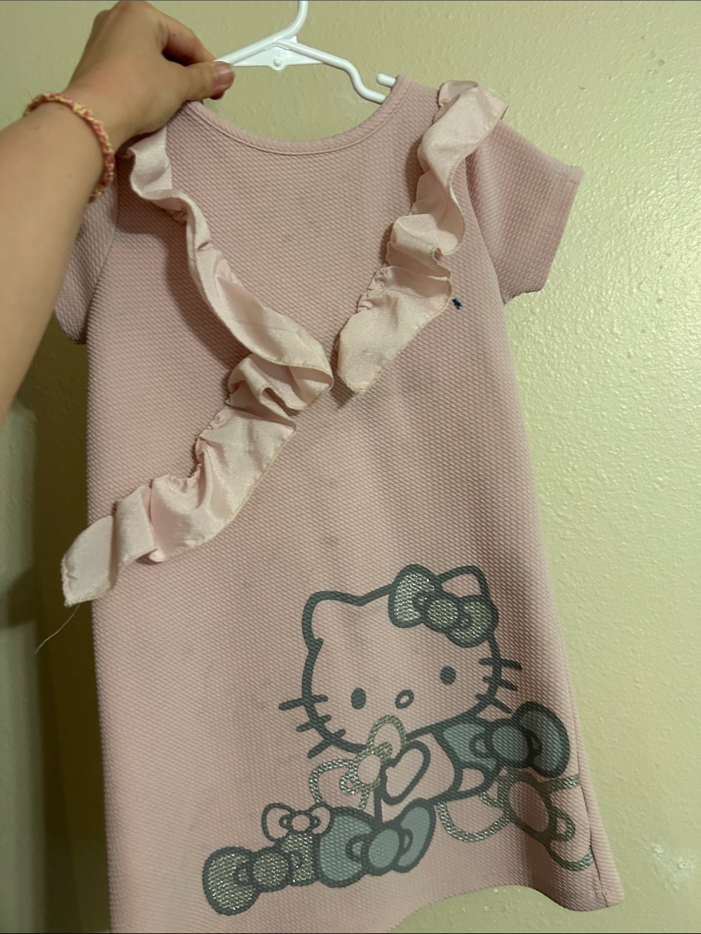 Hello Kitty Pink Ruffle Casual Dress